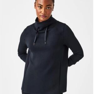 SPANX Women's Navy Blue Turtleneck pullover